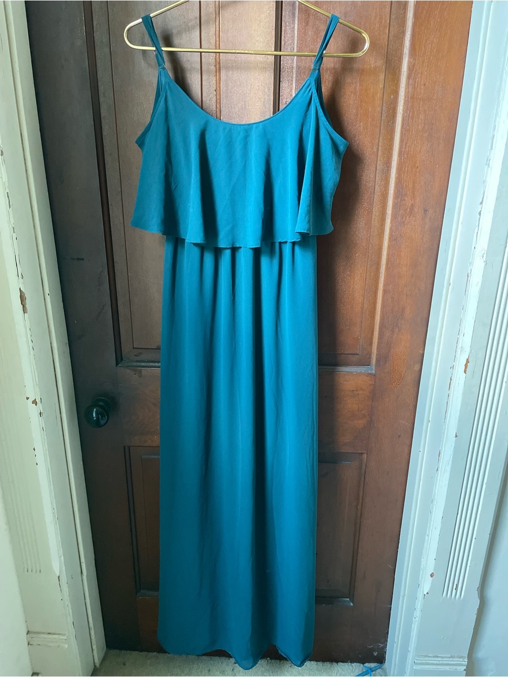 Show me your Mumu women's medium green sleeveless maxi dress